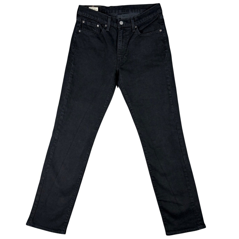Levi's Premium 514 Men's W32 L32.5 Straight Fit Black Jeans Zip Fly Cotton Blend